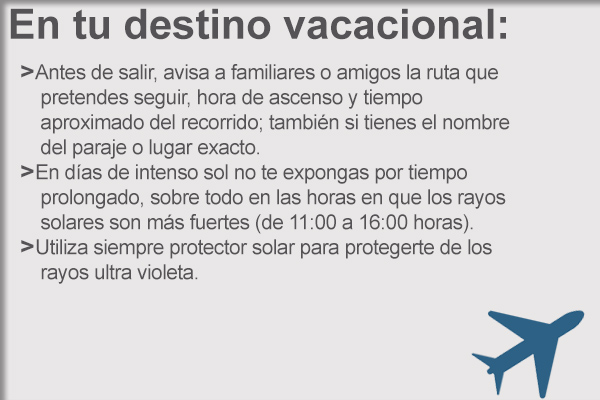 Recomendaciones en tu destino vacacional