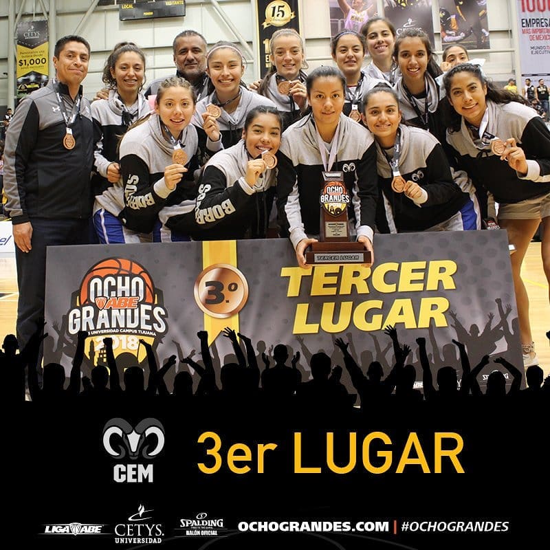 Borregos CEM femenil, tercer lugar Ocho Grandes 2018