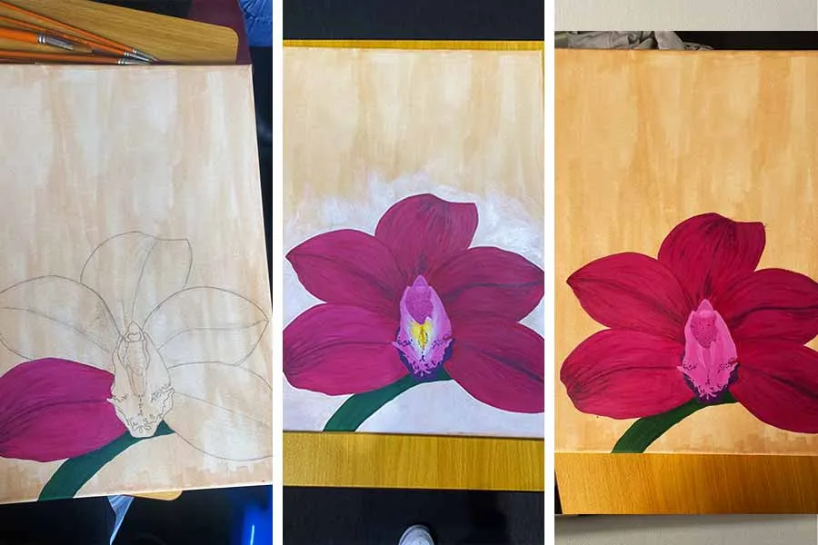 Proceso creativo de la obra pictórica de Elizabeth