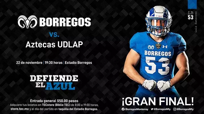 Final Borregos Monterrey y Aztecas de la UDLAP