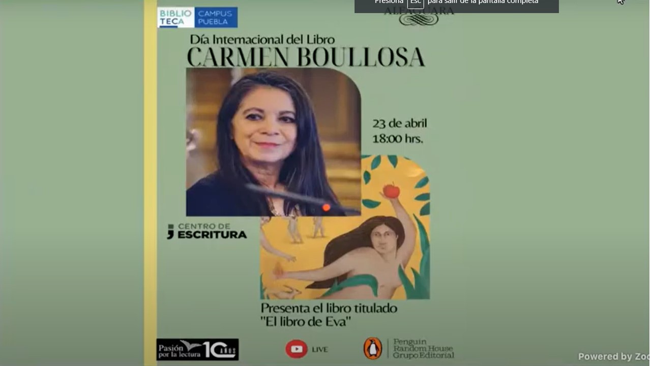 Presentación de "El libro de Eva" ante la comunidad del Tec de Monterrey