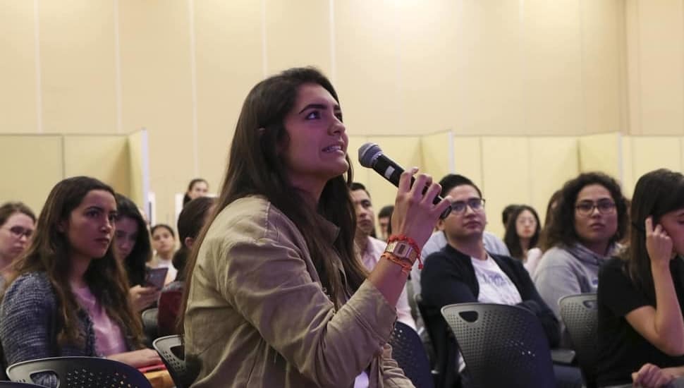 La politóloga argentina Flavia Freidenberg en décimo Congreso de Relaciones Internacionales en el Tec, campus Guadalajara.