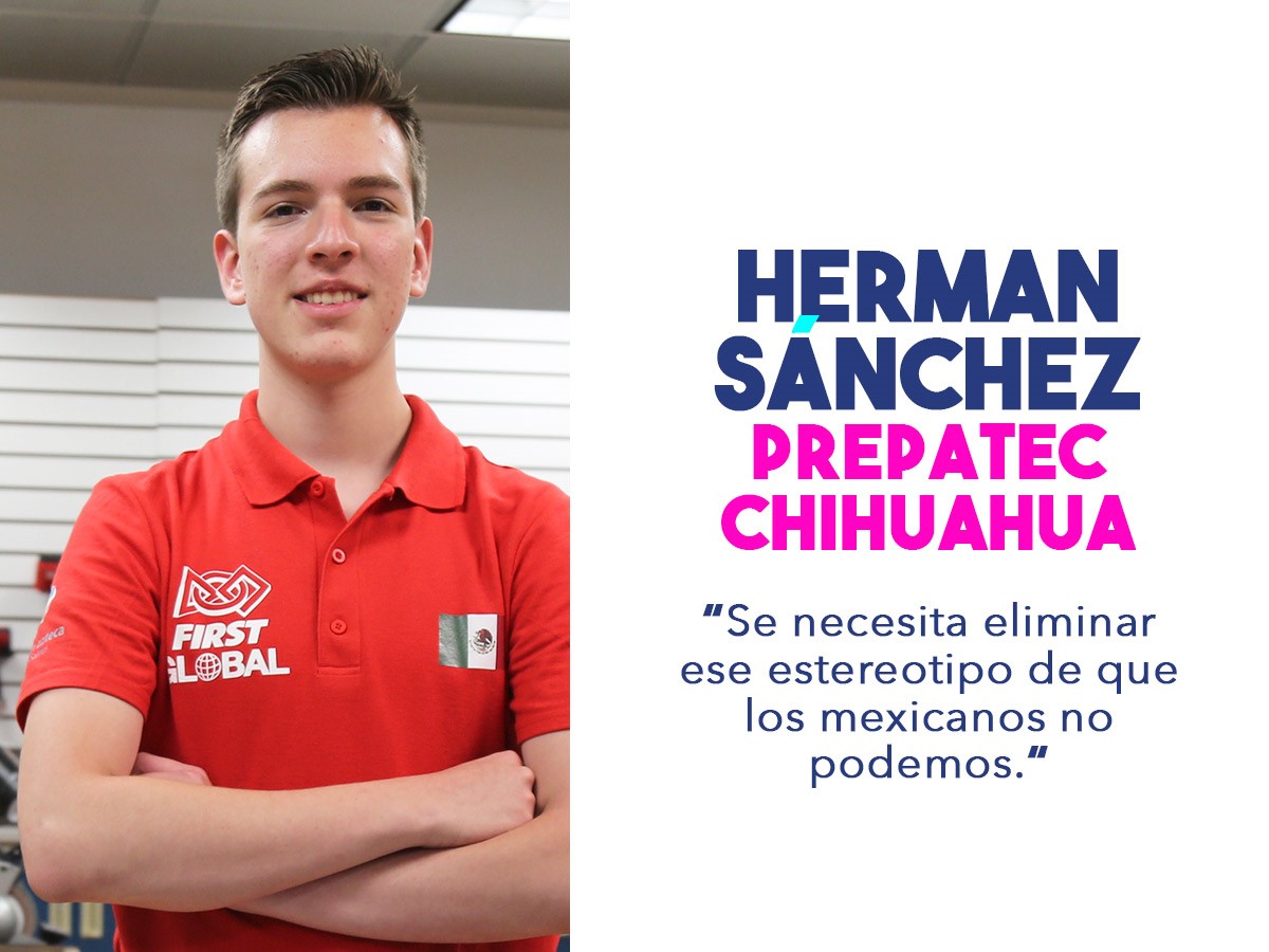 Herman, miembro del equipo mexicano que competirá en el FIRST Challenge 2018.