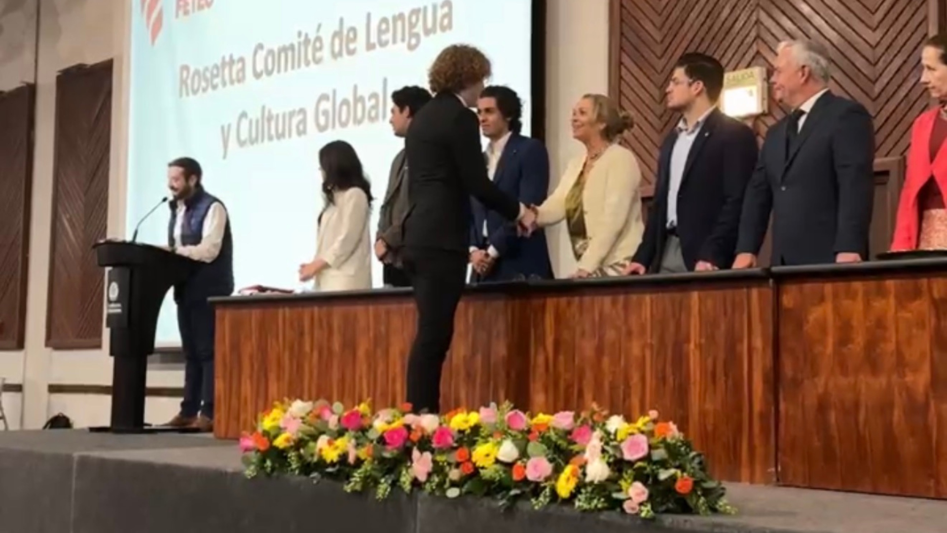Patricio Naranjo, estudiante de Global Business, durante la inauguraci&oacute;n del grupo estudiantil en el Tec de Monterrey 