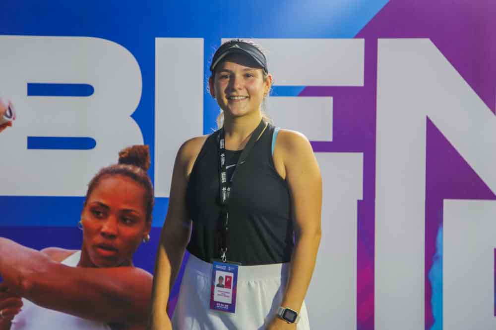 Andrea Fernández en el Abierto de Tenis