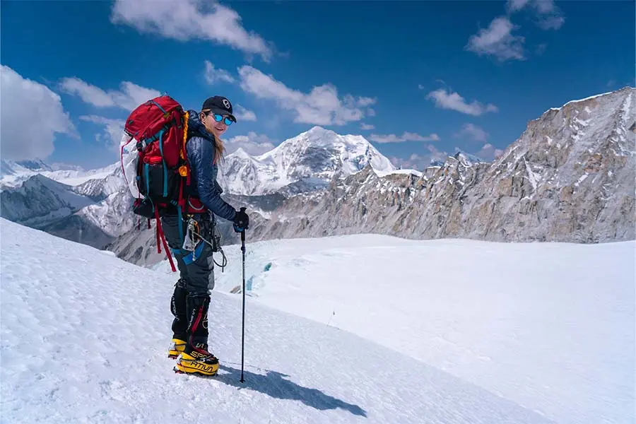 Viviana en una de las montañas más altas del mundo