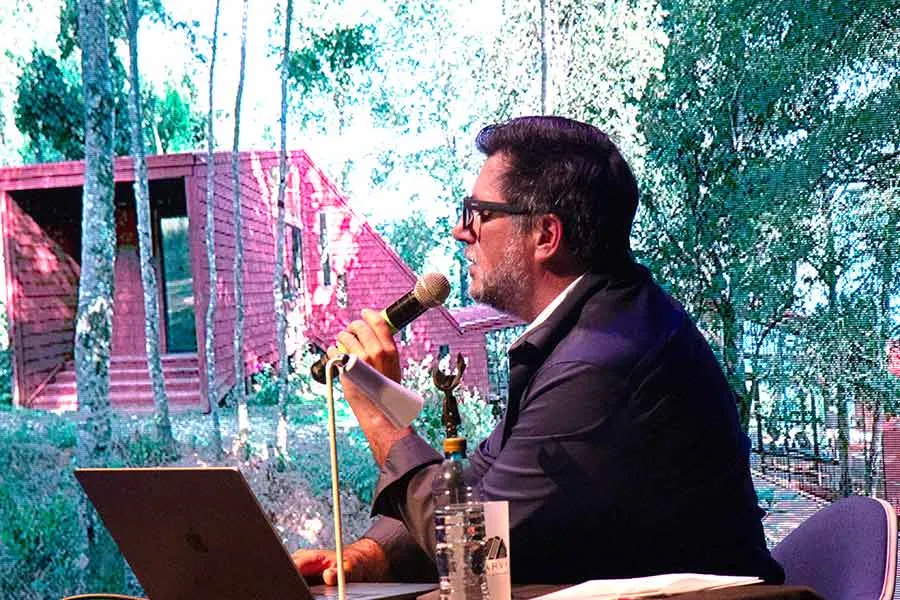 Durante su ponencia en el foro LARVA. Foto: El&iacute; Herrera.