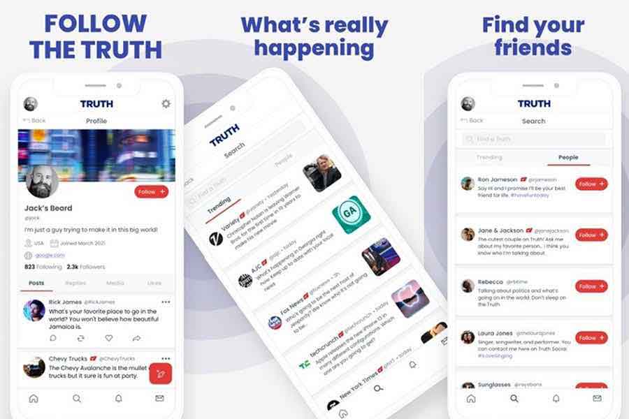 La red social propuesta por Donald Trump se llama The TRUTH Social, disponible para web y Apple Store