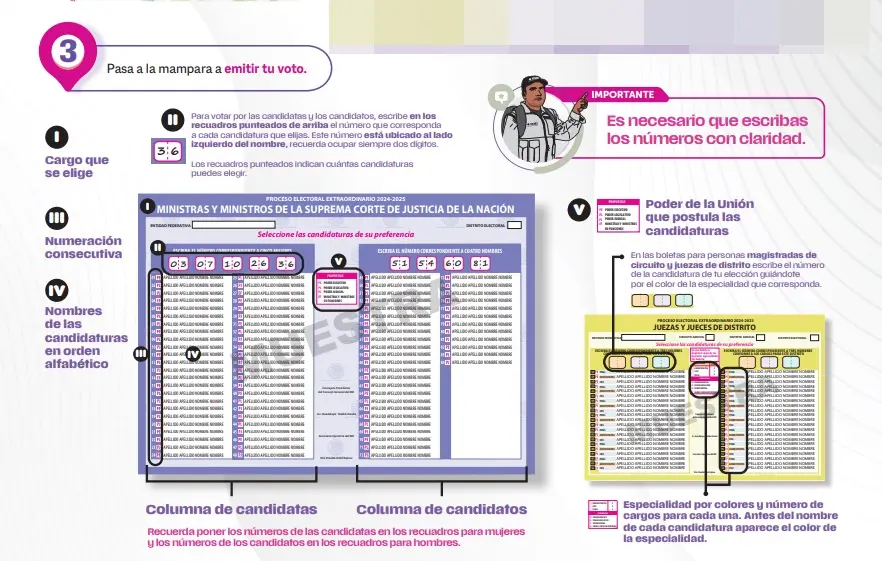 Cómo votar en las elecciones del Poder Judicial