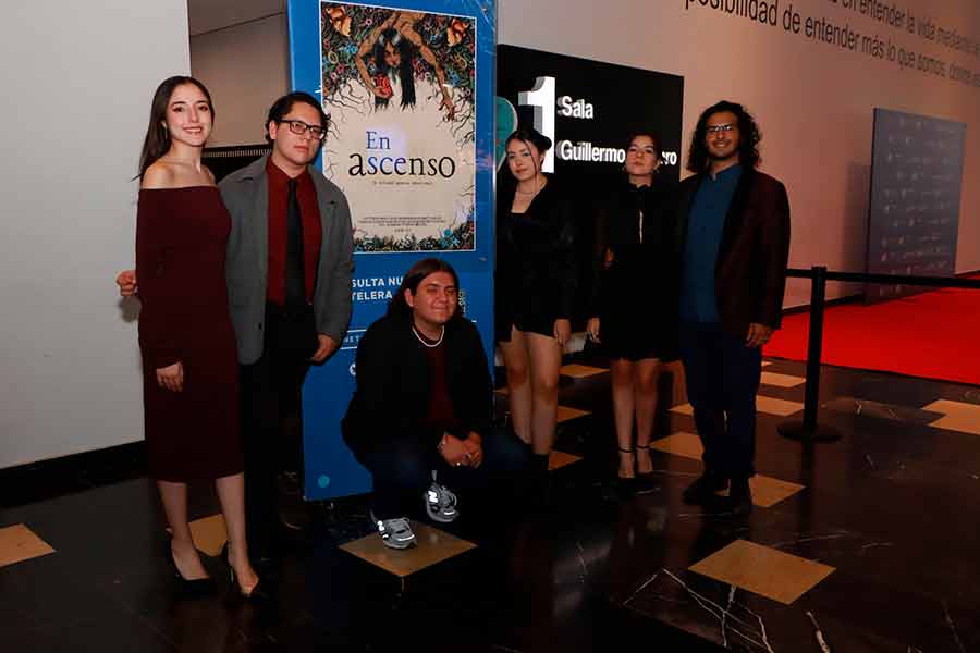 Estudiantes del Tec Guadalajara presentaron cortometraje en sala Guillermo del Toro de la cineteca del FICG. 