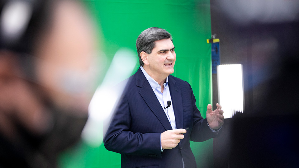 David Garza, rector y presidente ejecutivo del Tec de Monterrey, en la Reunión de Consejeros del Tec 2021