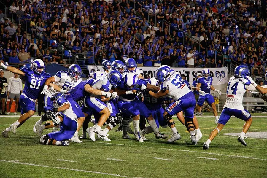 Partido Borregos Monterrey vs. Borregos Puebla de Liga Mayo de ONEFA.