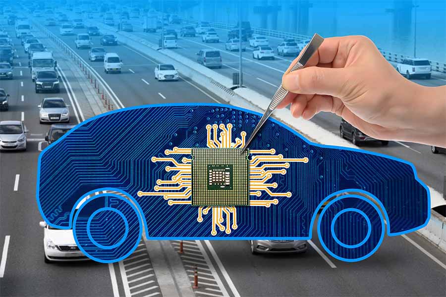 microchips y semiconductores en el sector automotriz