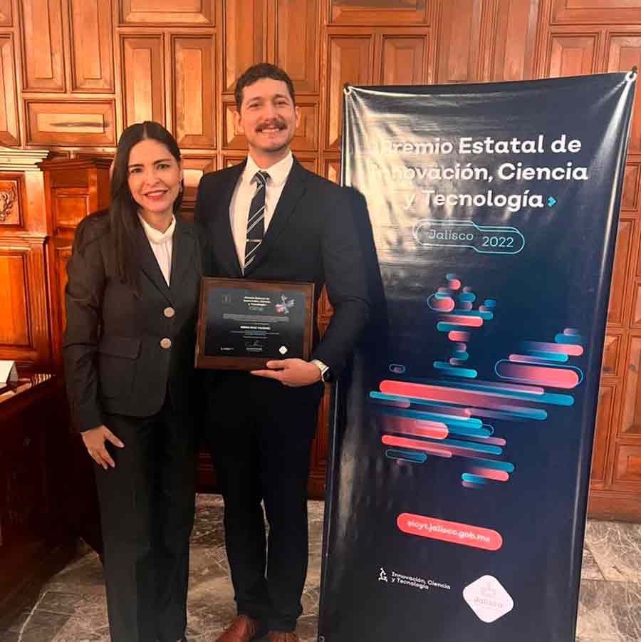 Estudiante del Tec Guadalajara obtiene Premio Jalisco de Ciencia y Tecnología 2022.