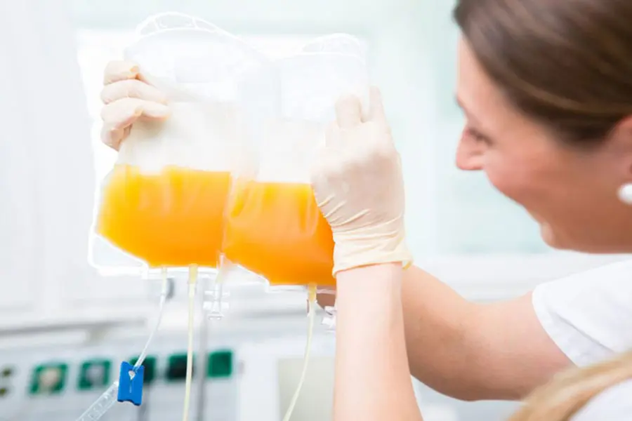 Donación de plasma.