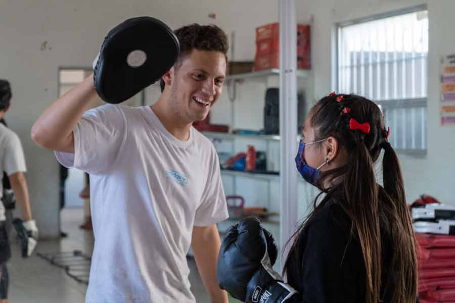 Entrenamiento de box para niñas