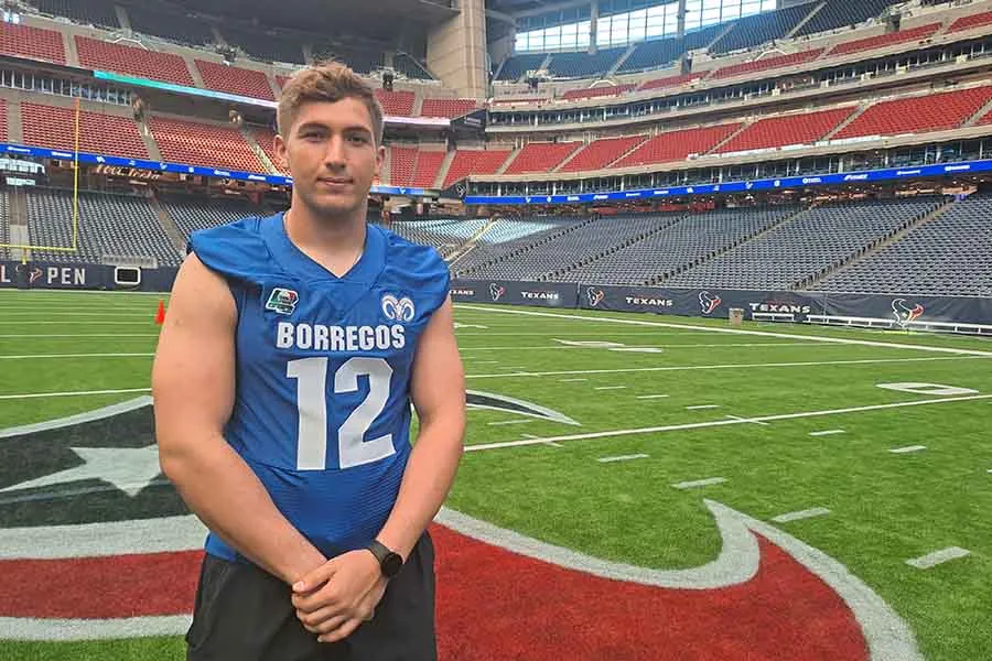 Eugenio Pedraza, jugador de Borregos Monterrey de futbol americano. 