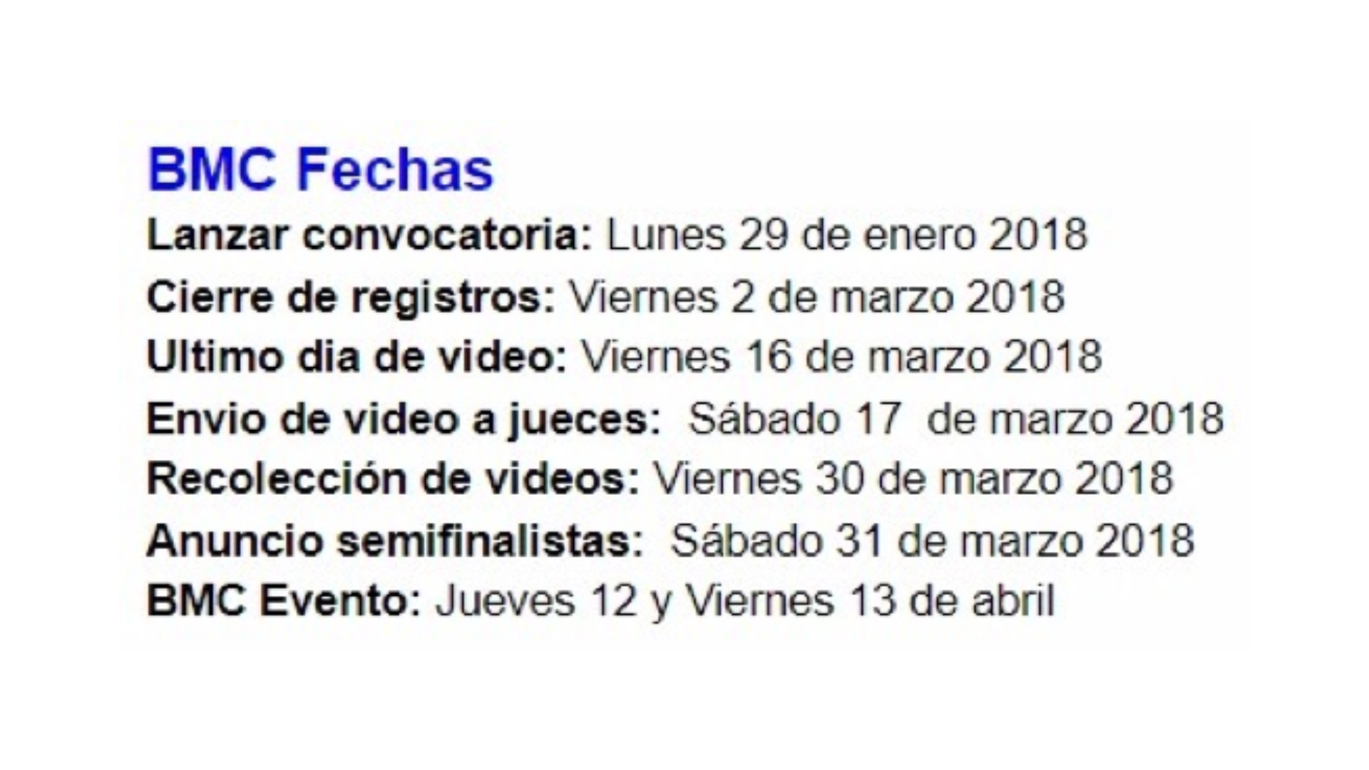 Fechas