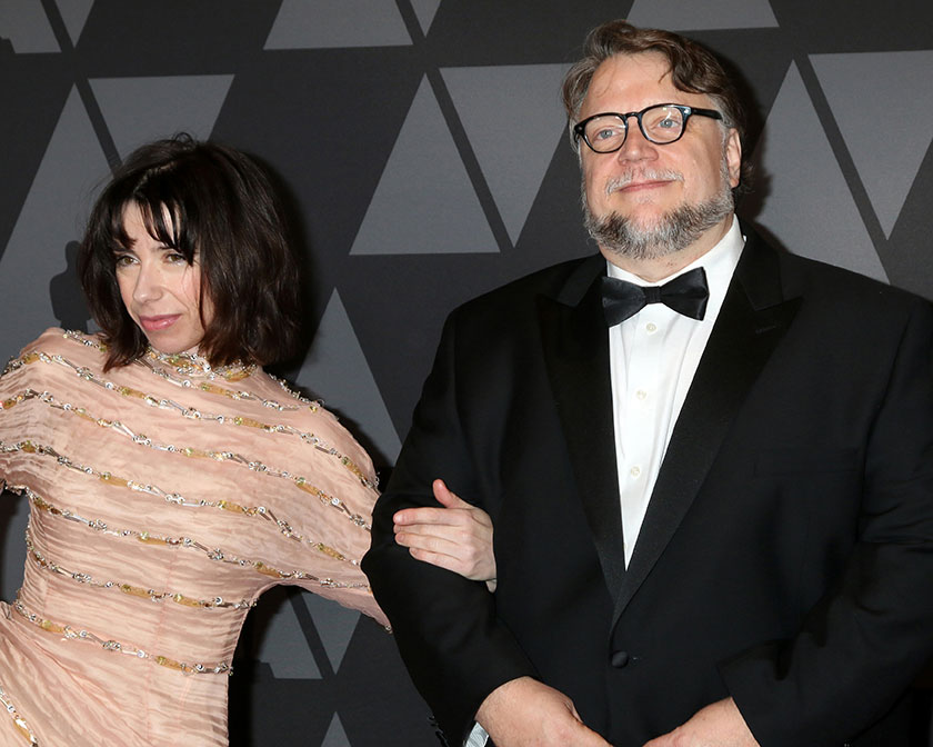 La actriz Sally Hawkins, protagonista de La Forma del Agua, y Guillermo del Toro.