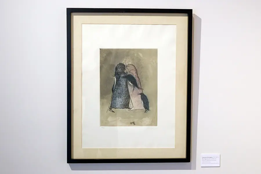 Dos figuras con cuervos, de Leonora Carrington.