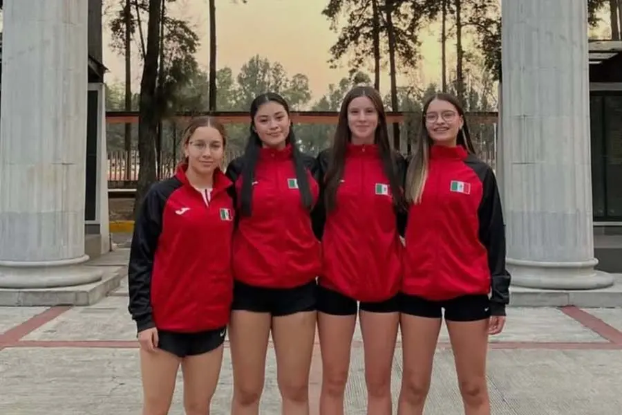 Parte del equipo de la selección nacional de handball