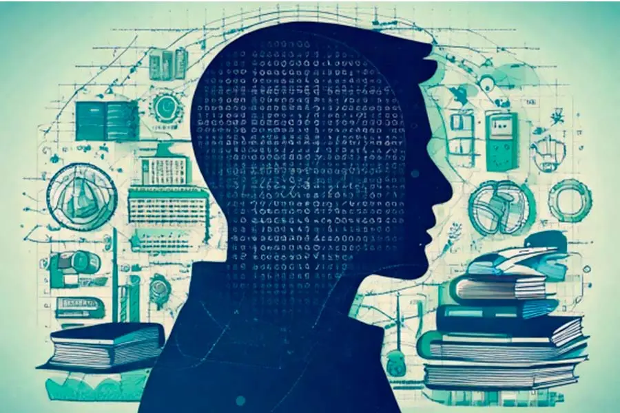 ilustración de ia en la educación