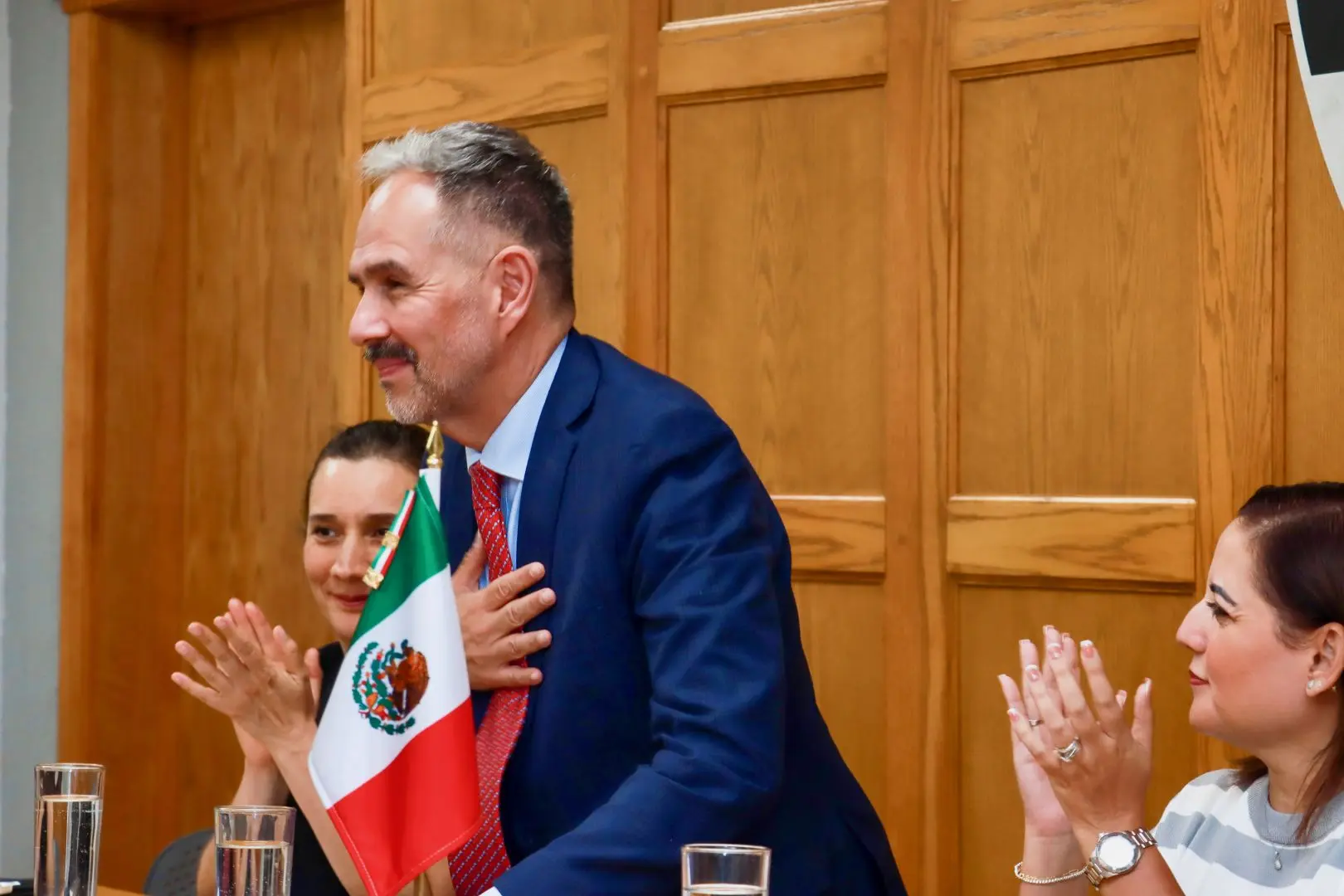 José Luis Caballero Ochoa, presidente de la CIDH, durante la reinauguración de la Sala de Juicios Orales del Tec campus Chihuahua.