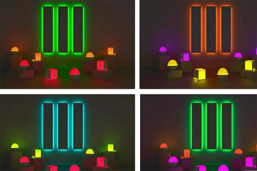 Lámparas de colores