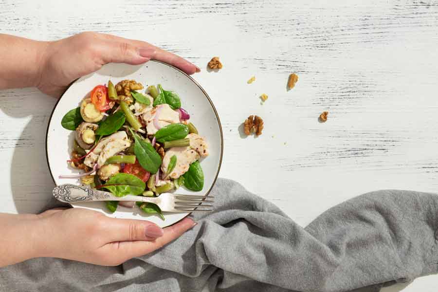 Ensalada para dieta tipo keto.