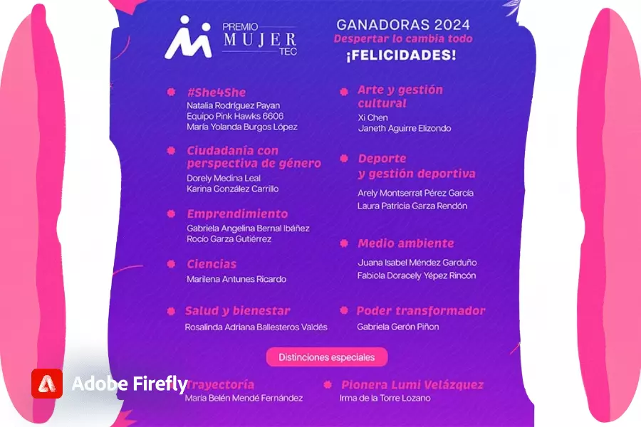 lista ganadoras premio mujer tec