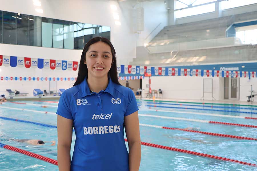 Mariana Ortega, nadadora de Borregos Monterrey.