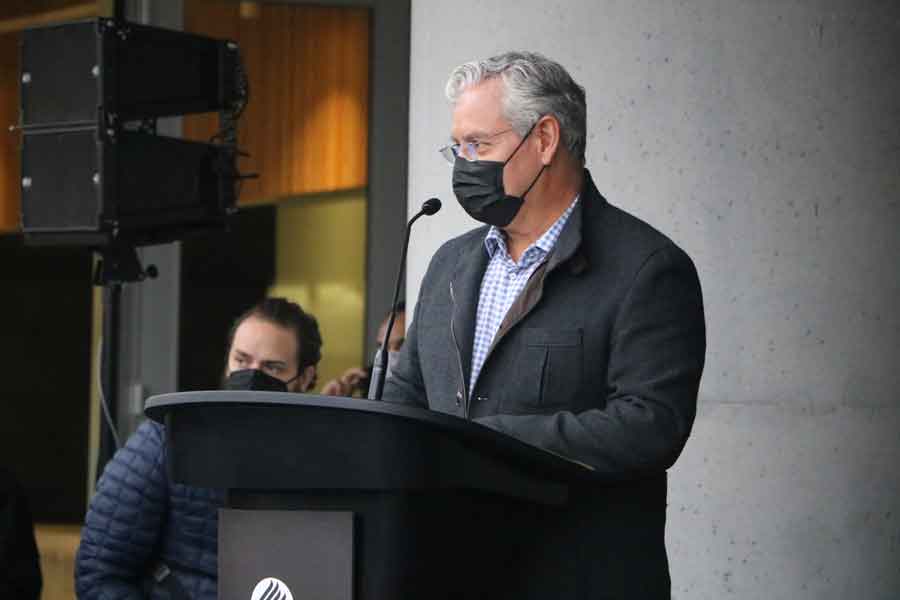 Mario Adrián Flores, vicepresidente Región Monterrey durante la inauguración del nuevo Parque Central