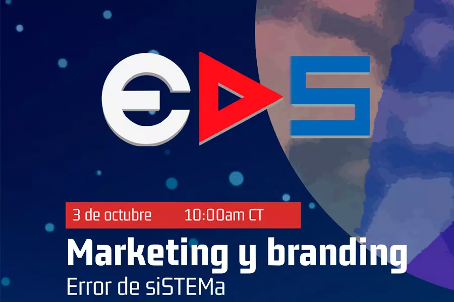  Error de sistema, impartirá esta plática sobre el marketing y branding a través de zoom. 