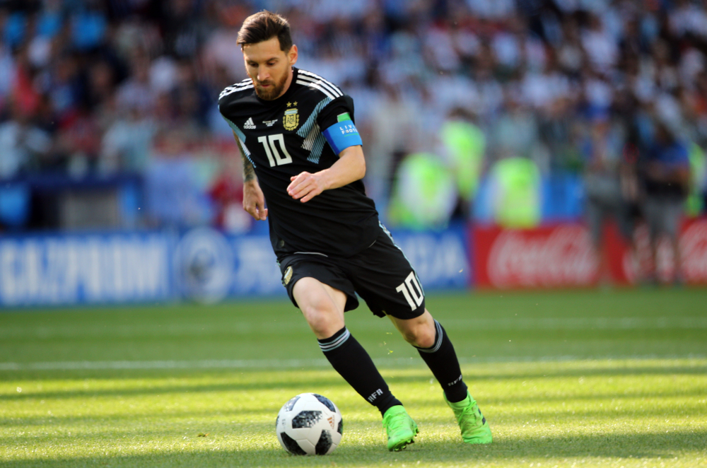 Messi, con la selección de Argentina