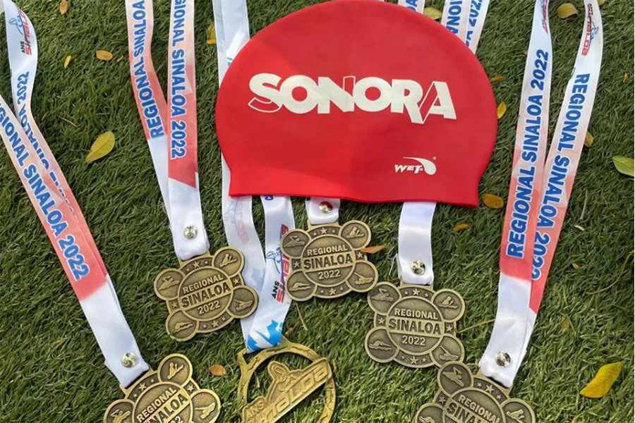 Medallas obtenidas por Nicole durante el Regional de Nataci&oacute;n en Sinaloa 2022