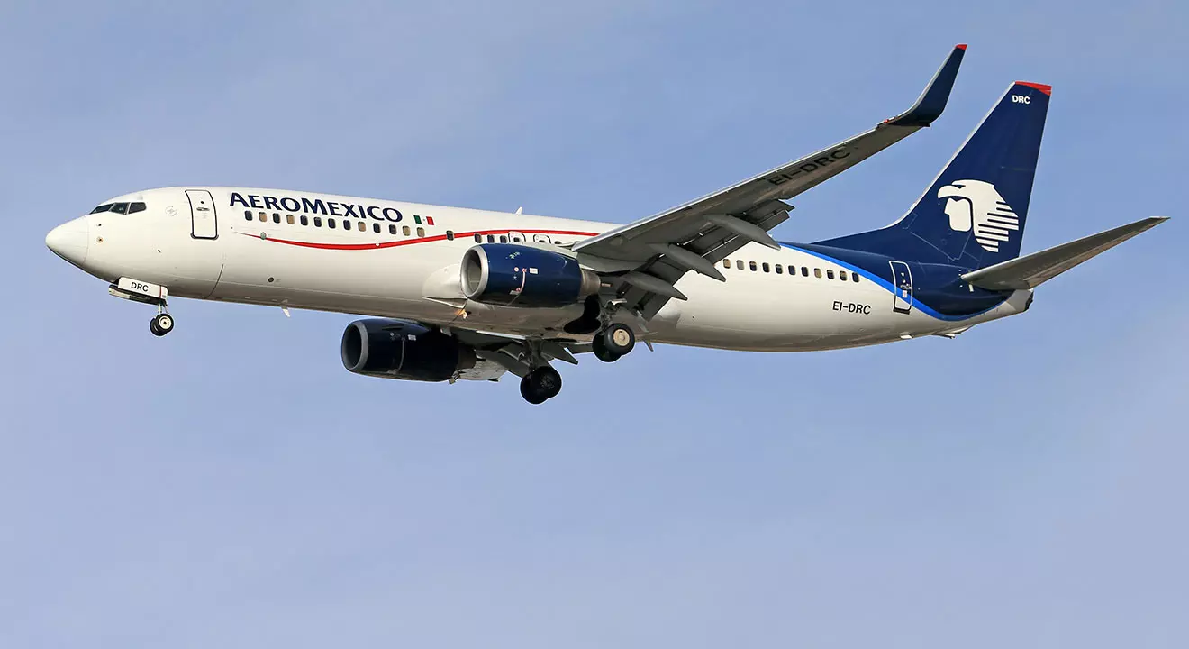 Avión de Aeroméxico. 