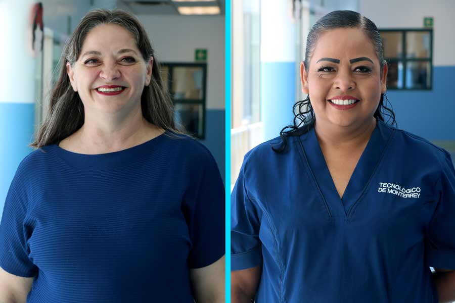 Patricia Nelli, líder Nacional de Guarderías del Tec de Monterrey y Zoila Reyna Ibarra, enfermera general de la Guardería Tec.