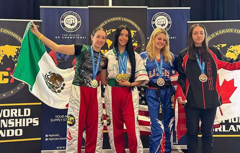 Paulina Delgado, estudiante de 5to. semestre de la PrepaTec Cuernavaca, gana medalla de plata representando a México en el WKC World Championships 2023, mundial organizado por la WKC “World Karate Commission”.