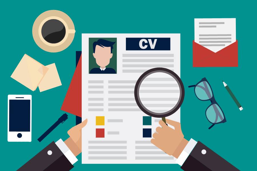 Ilustración de un curriculum vitae