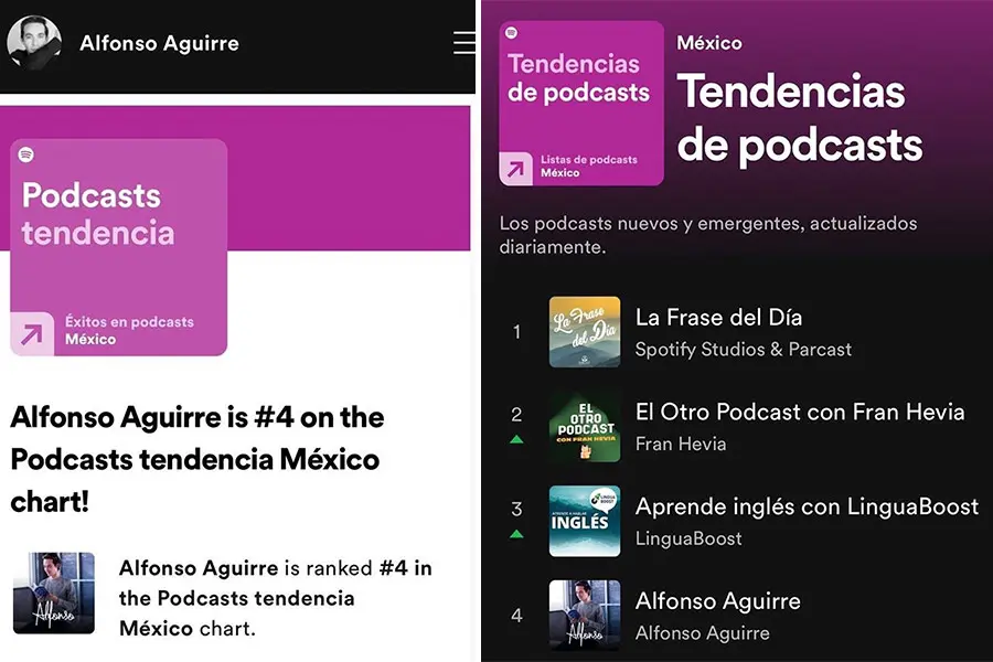 Podcast de Alfonso en spotify