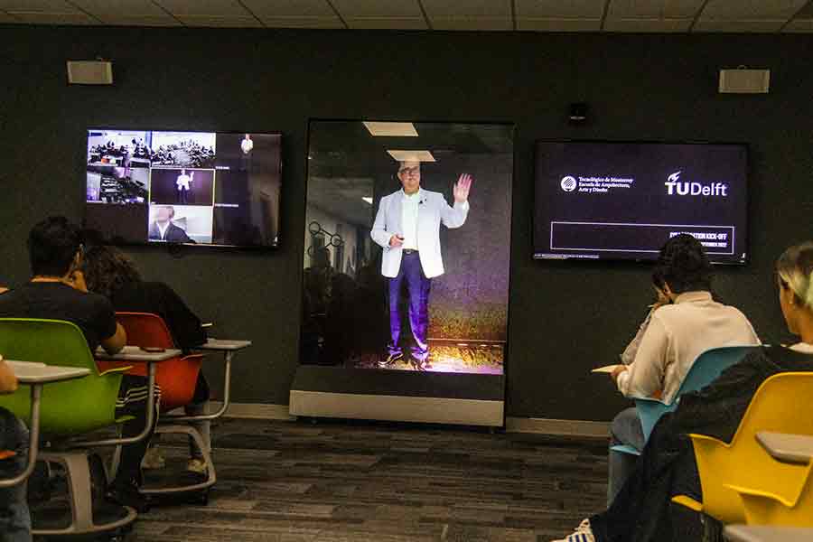 La clase se realizó en tiempo real con alumnos y profesores del Tec y TU Delft