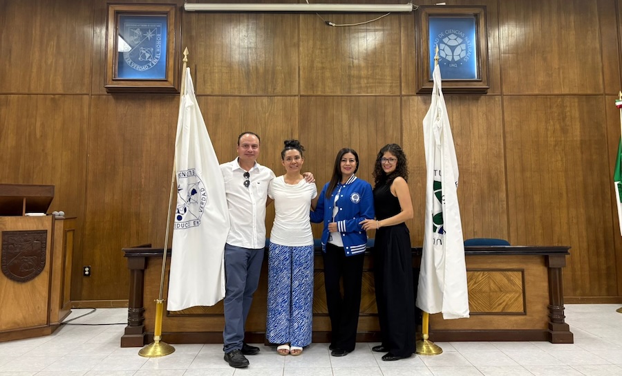 Karla y compa&ntilde;eros en la Universidad Aut&oacute;noma de Quer&eacute;taro, aliada para la investigaci&oacute;n.
