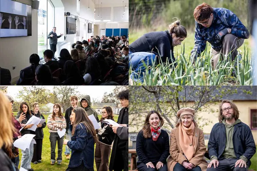 Fotos de estudiantes conociendo los highlands escoceses,