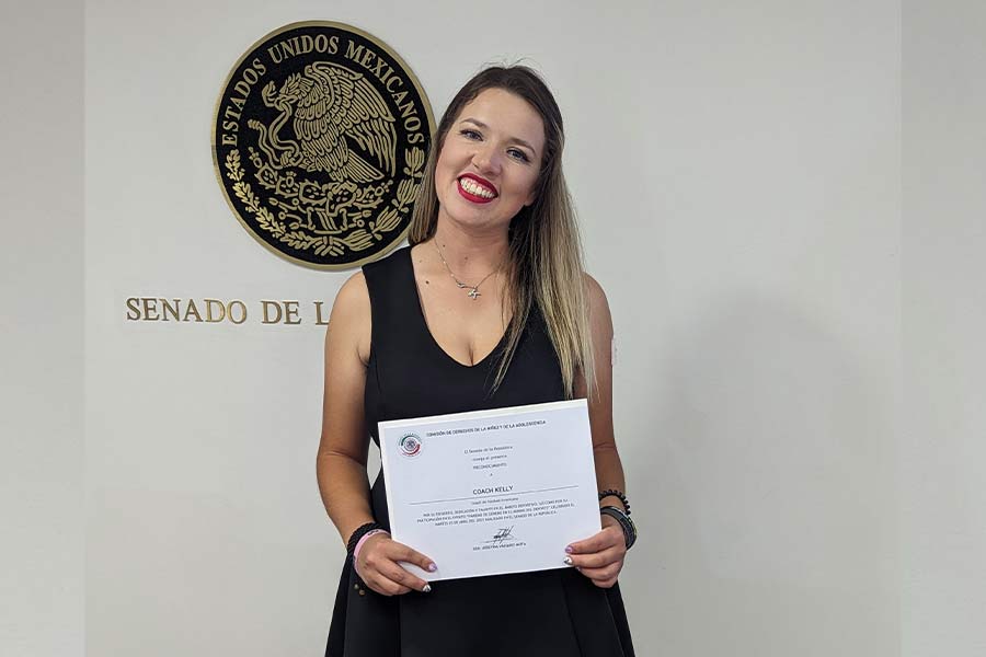 Arely asistió al Senado para apoyar una iniciativa de Ley a favor de la equidad de género en el deporte.