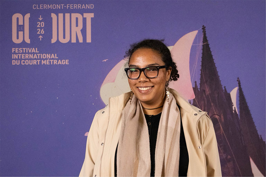 Sheyla Guevara Maguregui, alumna de Comunicaci&oacute;n del Tec de Monterrey, en el festival de cortometrajes Clermont-Ferrand en Francia.