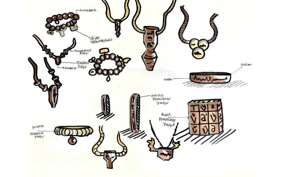 Trabajo de estudiantes de Diseño Industrial con etnias de Sonora