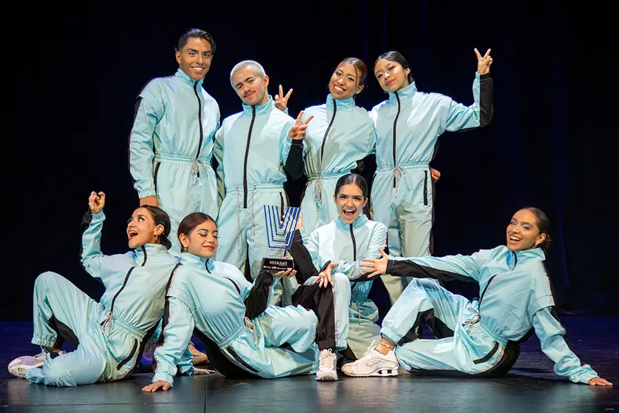 El grupo del Tec campus Estado de México que obtuvo el segundo lugar nacional en danza urbana.