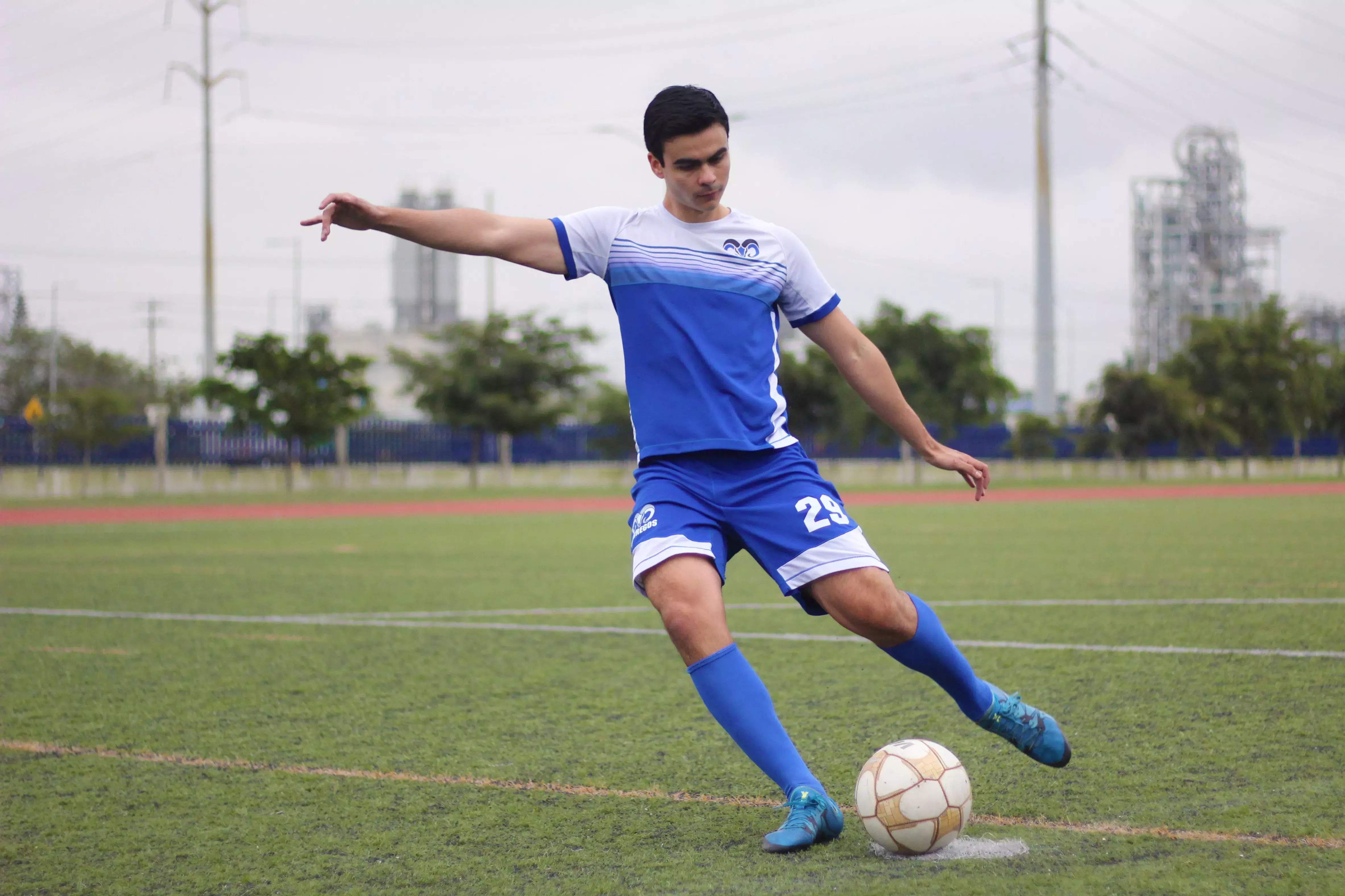 Entrenando en la cancha