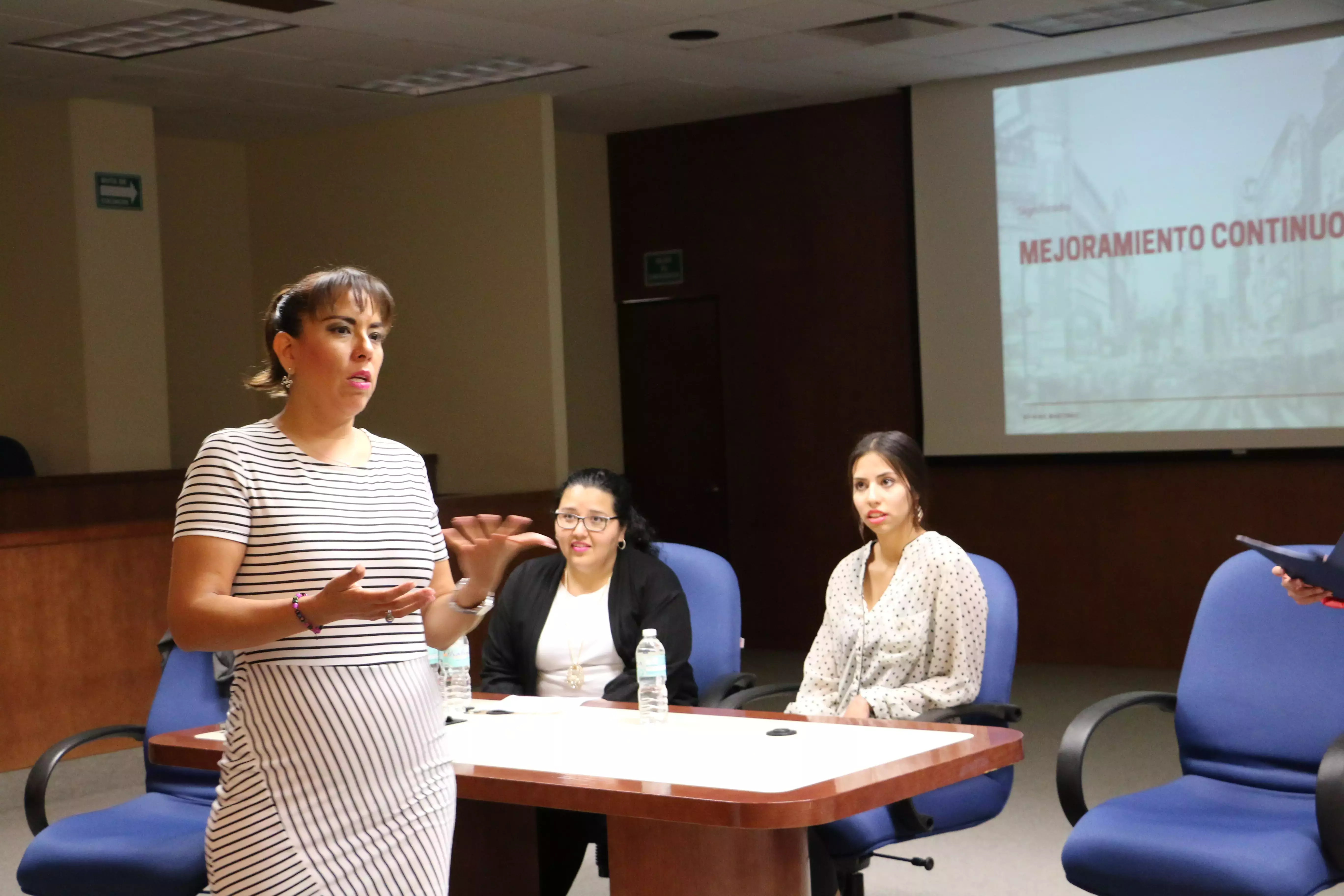 Georgina Martínez, durante la charla sobre Kaizen