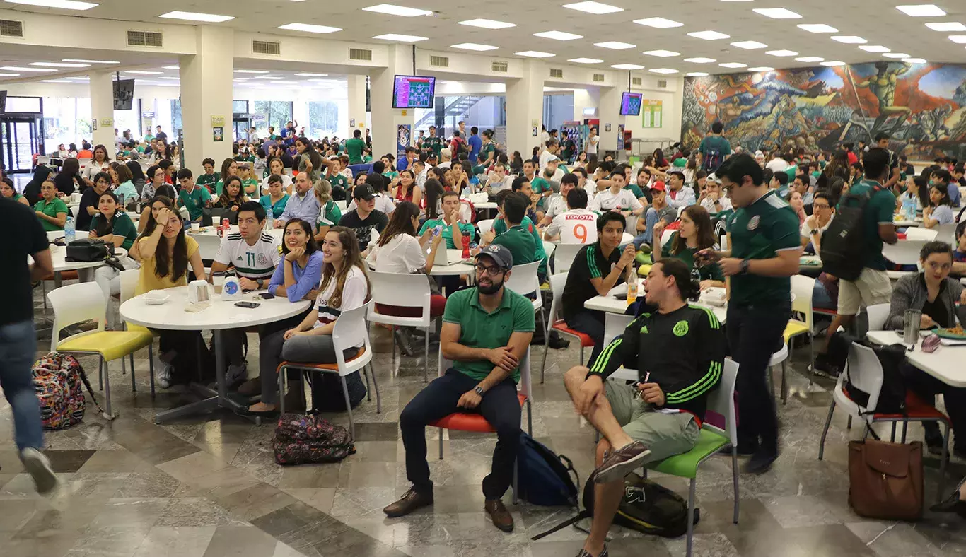 Comunidad Tec vivió el ambiente mundialista en el partido de México contra Suecia